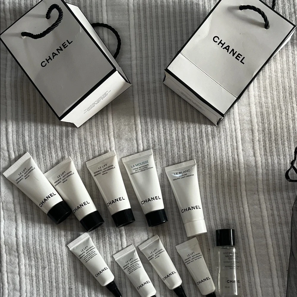 CHANEL Skincare Collection with Black and White Accents